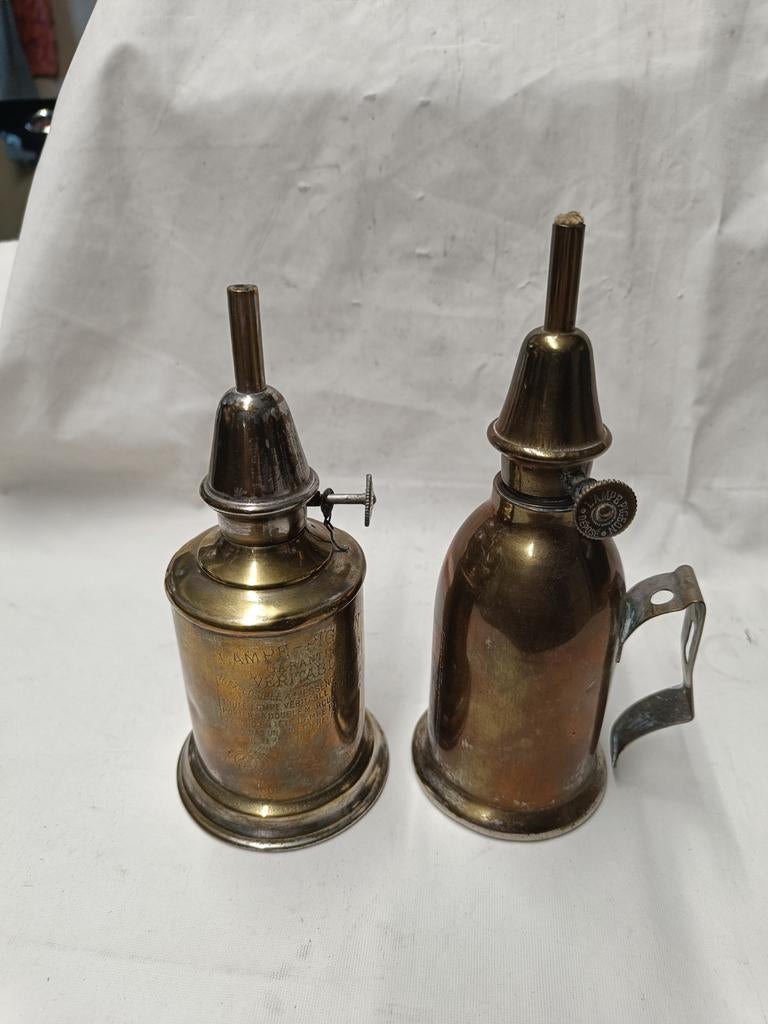 Lampe Briquet 2 stuks, Antiquités & Art, Enlèvement, Cuivre