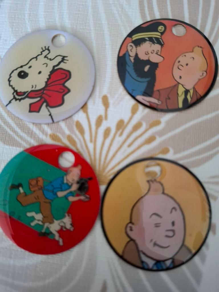 Medaille kuifje 4 stuks, Ophalen of Verzenden