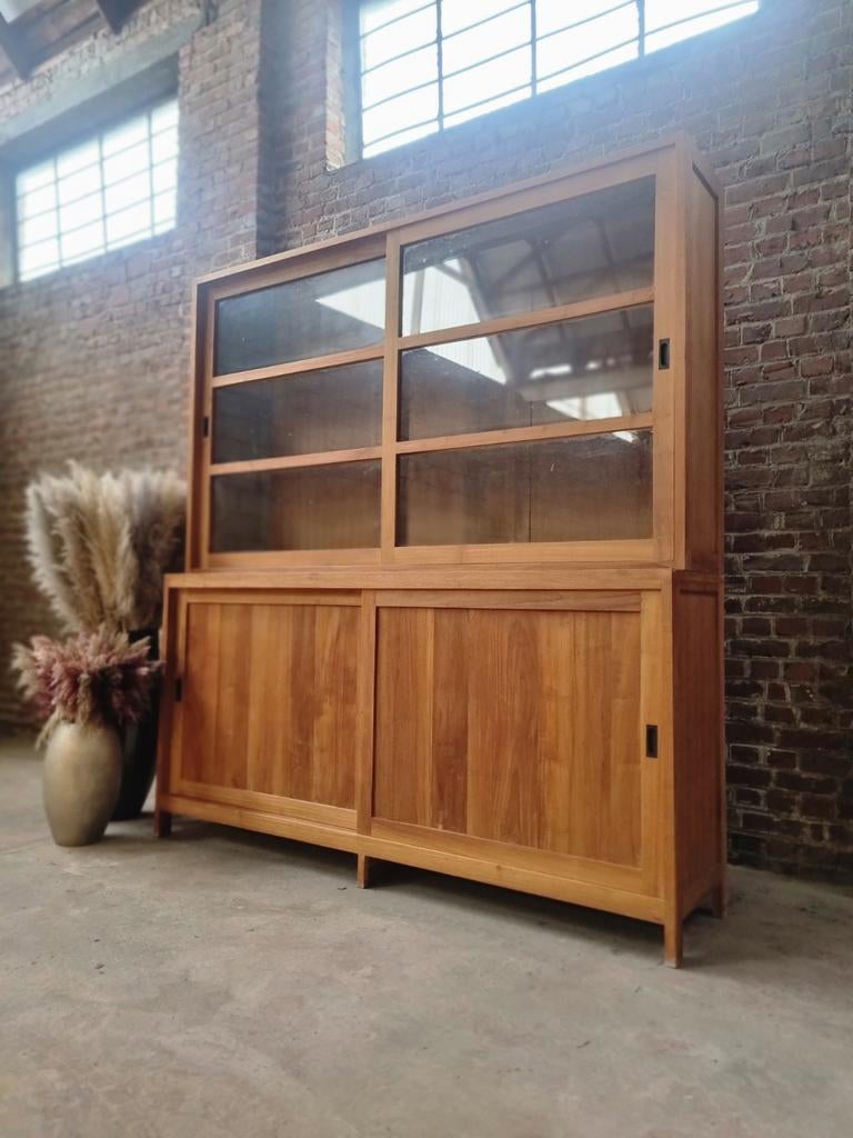 Teak vitrinekast/buffetkast art:39/26.1