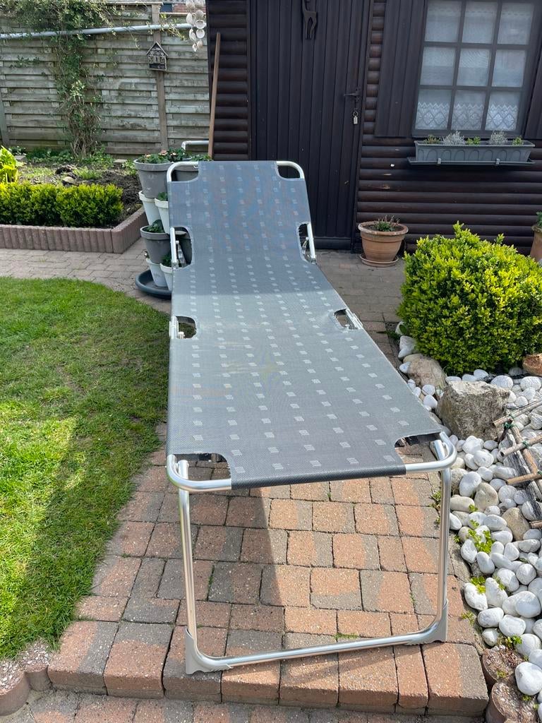 DUKDALF ligbed, Tuin en Terras, Ligbedden, Ophalen, Gebruikt, Aluminium