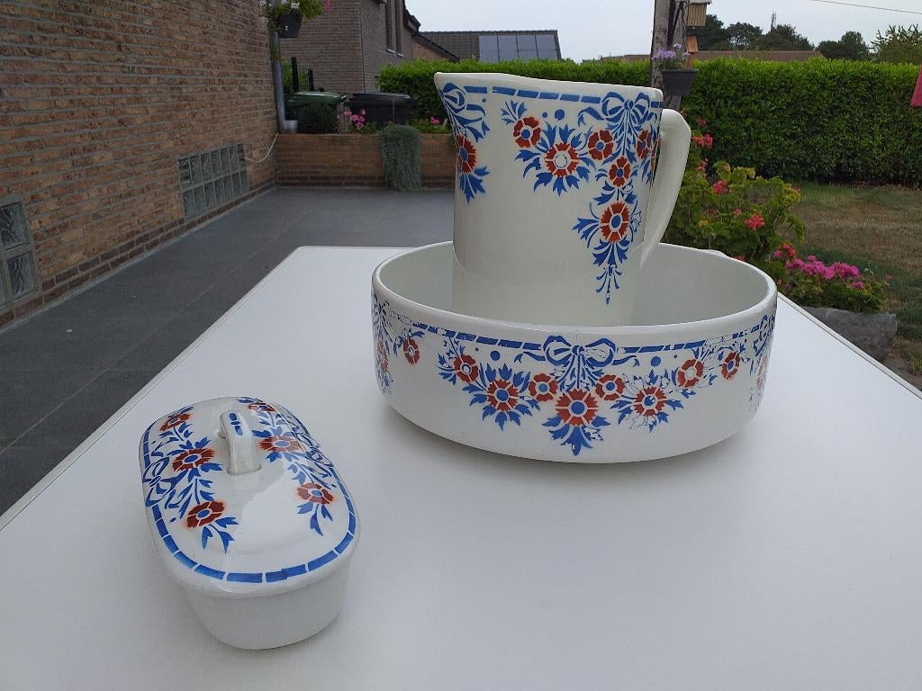 Ancienne garniture de toilette., Antiquités & Art, Enlèvement ou Envoi