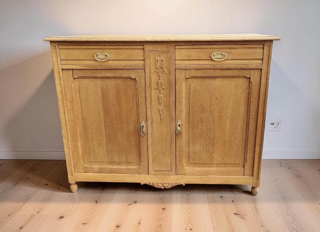 Buffet en bois massif - aérogommé, Huis en Inrichting, Kasten | Buffetkasten, Ophalen, 100 tot 150 cm, 100 tot 150 cm, Eikenhout