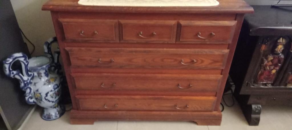 mooie scandinavische commode met 4 lades in teak, Huis en Inrichting, Ophalen, Minder dan 50 cm, Klassiek, Teakhout