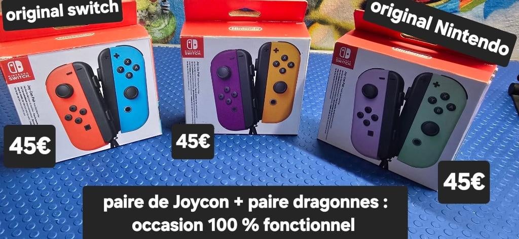 accessoires switch & switch2 : joycon,volant,chargeur,grip, Consoles de jeu & Jeux vidéo, Jeux | Nintendo Switch, Enlèvement ou Envoi