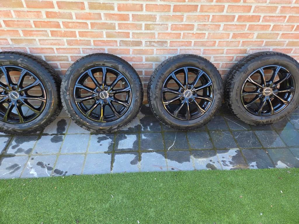 Zwarte aluvelgenset met winterbanden 16 duim voor Ford focus, Ophalen, Winterbanden, Band(en)