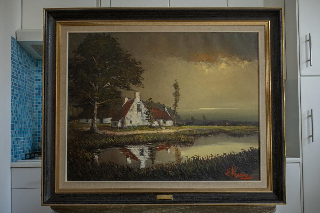 Peinture à l'huile Par Edgard Heirman 1976, Enlèvement