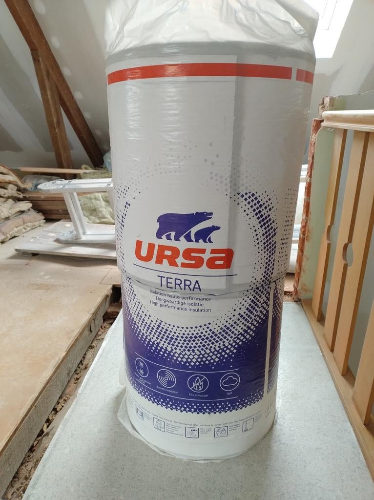 Dakisolatie Ursa 13 terra spujkerflenzen 60mm BR 45cm (2x) 5, Doe-het-zelf en Bouw, Isolatie en Afdichting, Ophalen, Dakisolatie