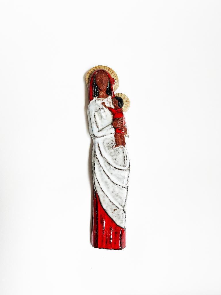 Keramiek beeld Maria met Kind Perignem-stijl, Antiek en Kunst, Ophalen of Verzenden