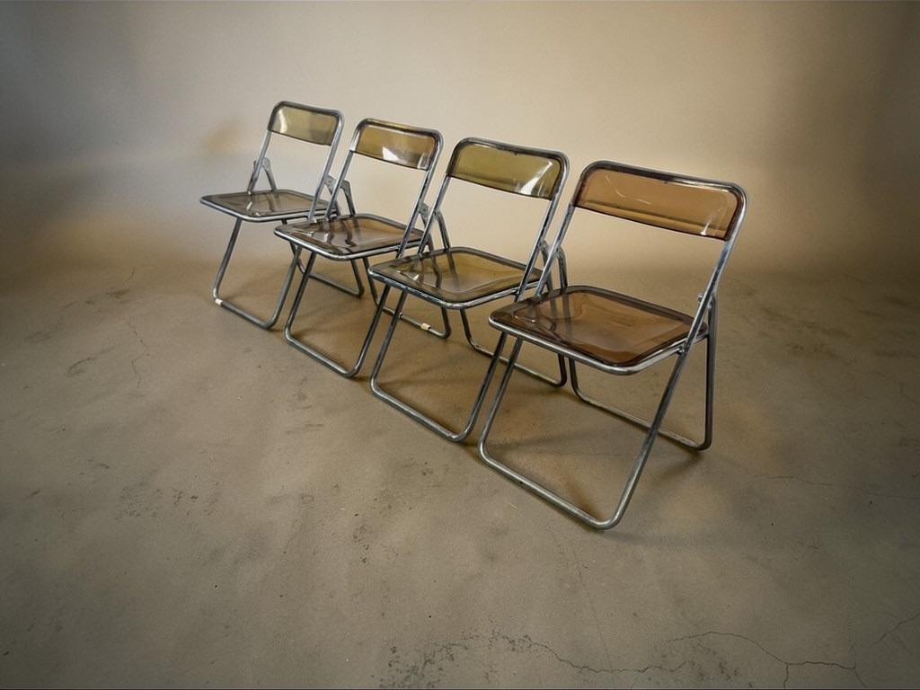 set van 4 vintage stoelen 'PLIA Castelli', Antiek en Kunst, Curiosa en Brocante, Ophalen