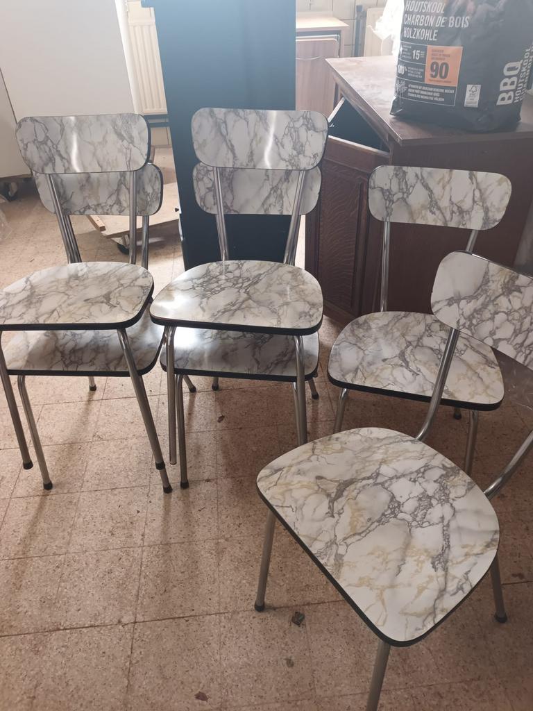 6 vintage stoelen., Huis en Inrichting, Stoelen, Ophalen, Gebruikt, Vijf, Zes of meer stoelen