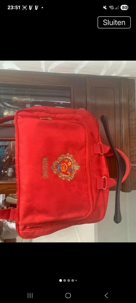 Titel: RARISSIMO! Vintage Moschino x Franco Panini "La Carte, Handtassen en Accessoires, Tassen | Schooltassen, Ophalen