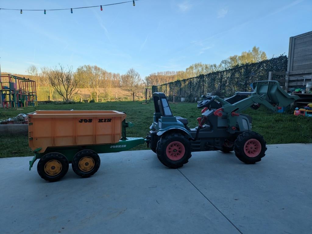 Rolly toys Fendt 939 + voorlader en Joskin container, Kinderen en Baby's, Ophalen