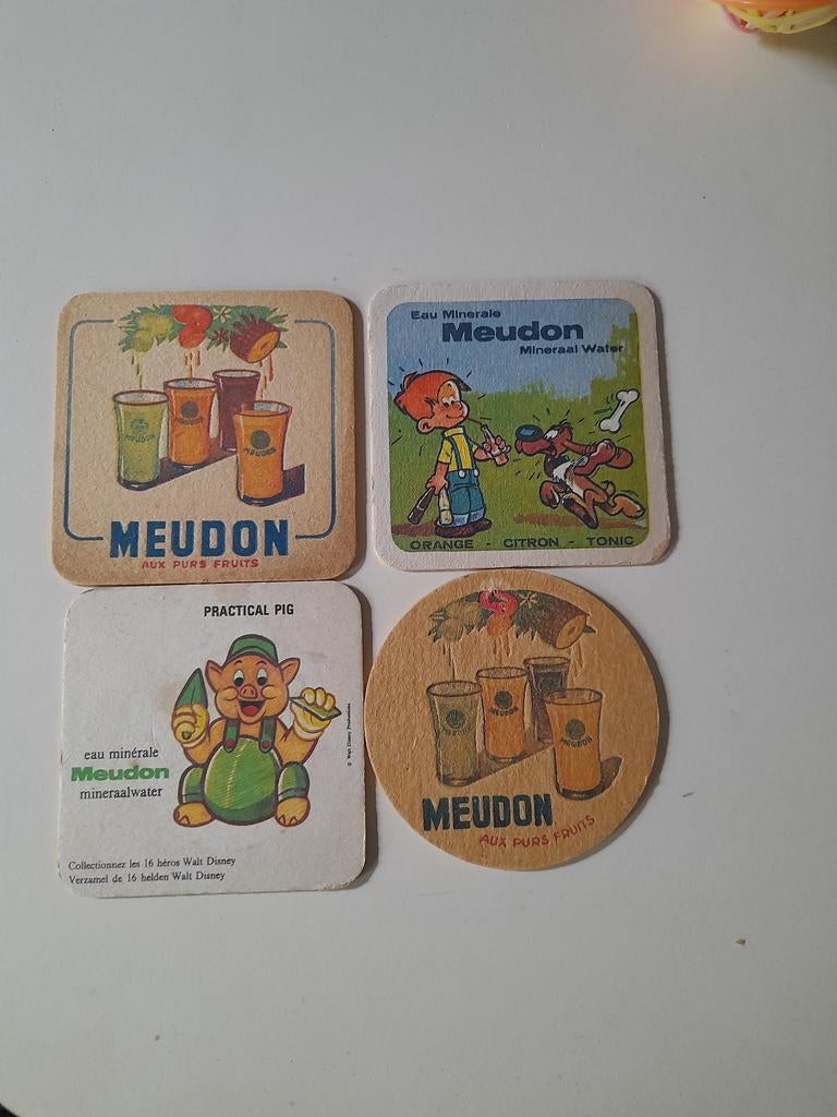 4 viltjes meudon, Verzamelen, Ophalen of Verzenden, Viltje(s)