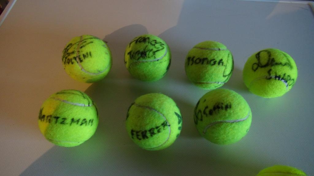 tennis ballen HEAD ATP tour gesigneerd ( 7x ), Sport en Fitness, Ophalen of Verzenden, Ballen, Head