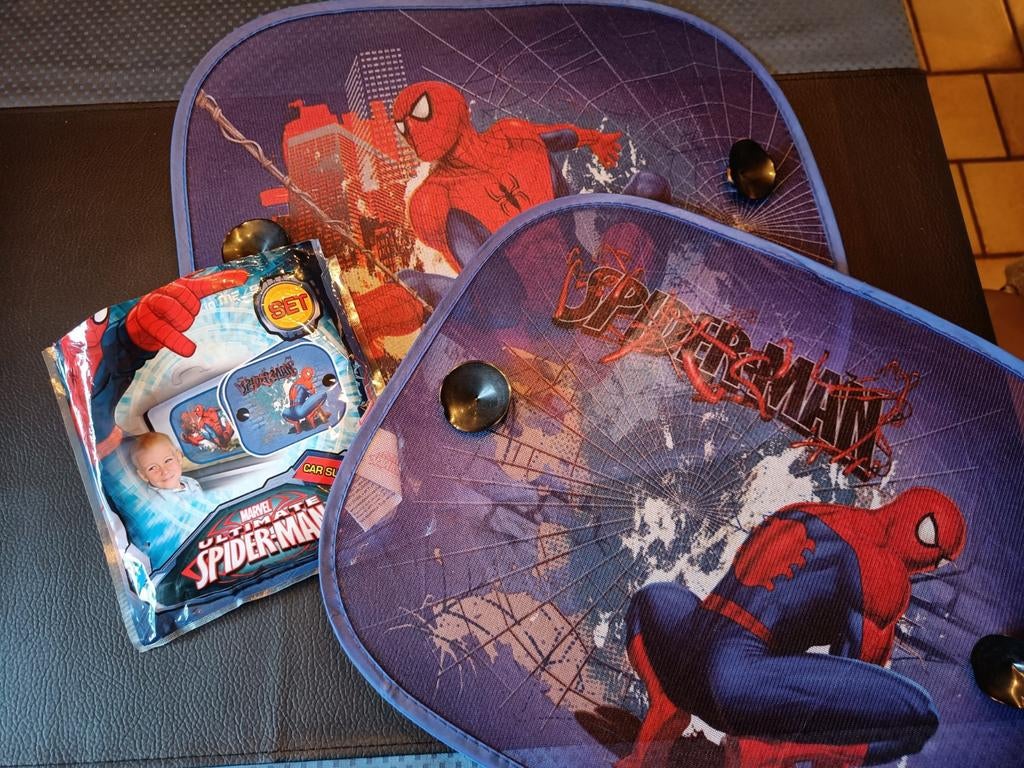 Autozonwering 2delig Spiderman, Ophalen of Verzenden, Zo goed als nieuw