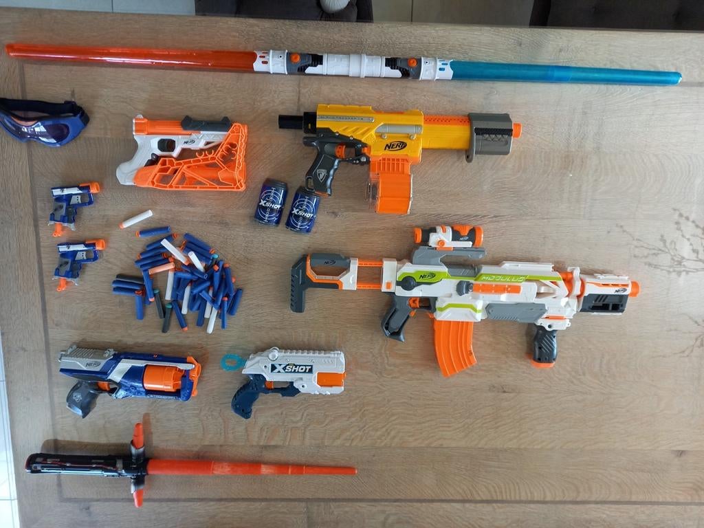 Set Nerf geweren / wapens, Ophalen, Gebruikt