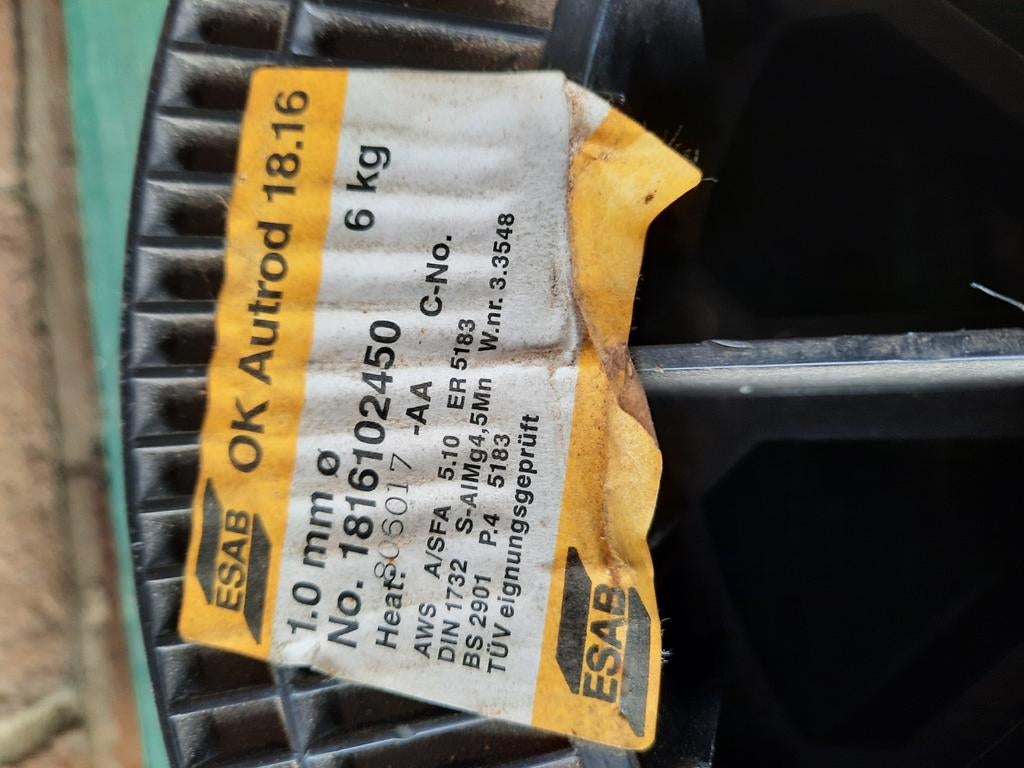 esab 6 kg 1mm 18.16 5183, Bricolage & Construction, Outillage | Soudeuses, Enlèvement, Neuf