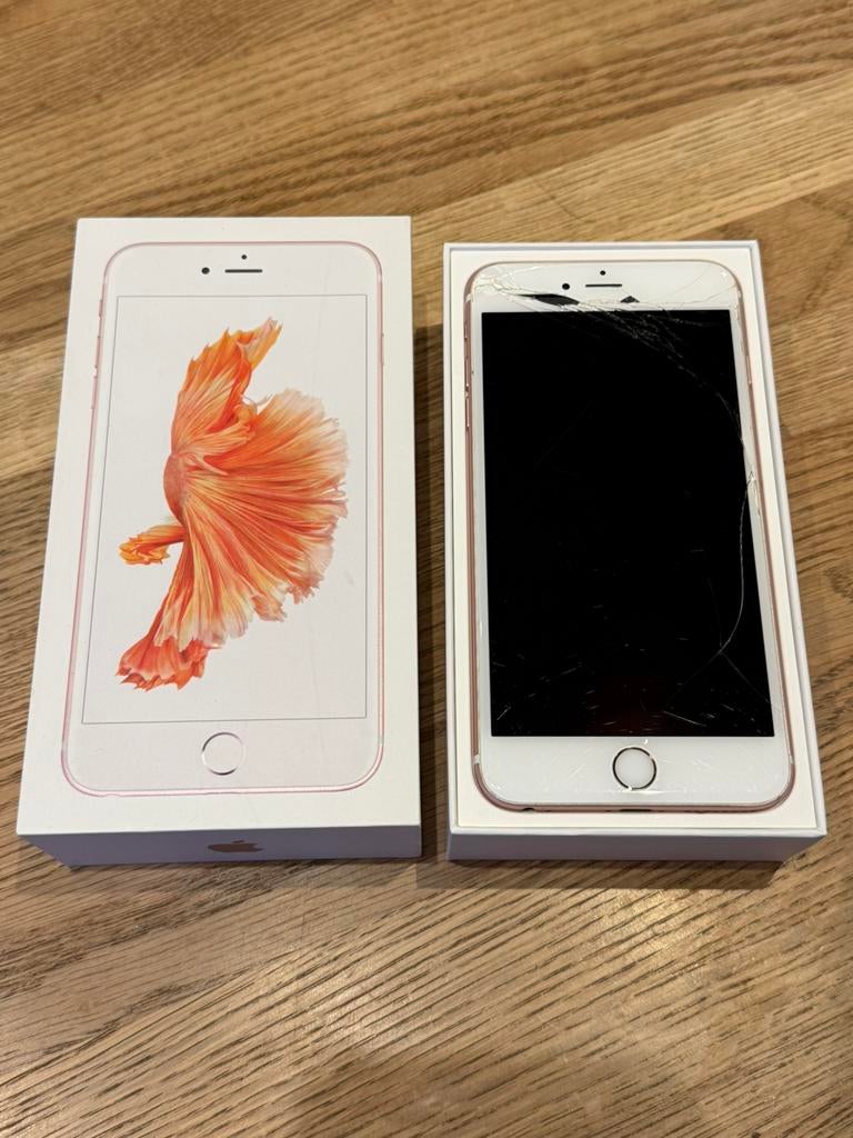 Iphone 6 S Plus - Rose Gold - 64GB (scherm beschadigd), Telecommunicatie, Mobiele telefoons | Apple iPhone, Ophalen, Gebruikt