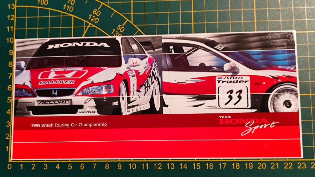 Sticker BTCC Honda Sport Accord Peter Kox 1999 (Groot), Enlèvement ou Envoi, Sport