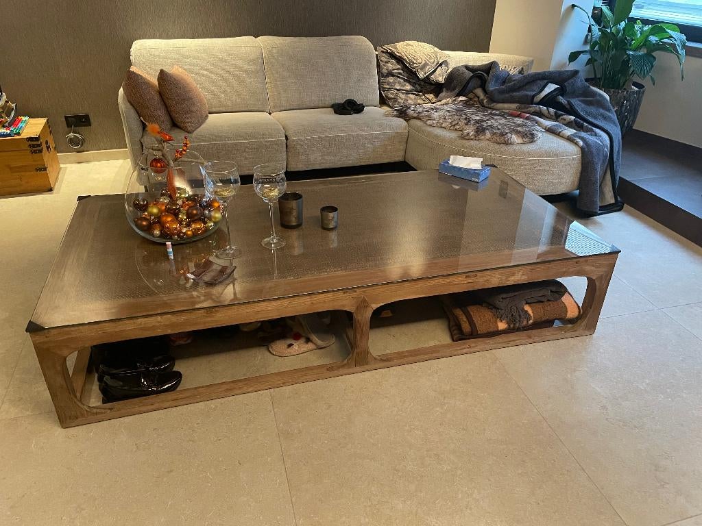 Salontafel Flamant, Huis en Inrichting, Tafels | Salontafels, Ophalen, Gebruikt, 200 cm of meer, 50 tot 100 cm