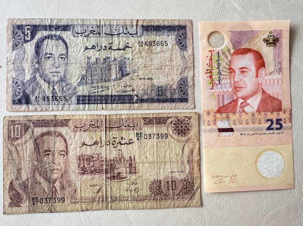 Billes de banque Maroc, Enlèvement, Billets de banque
