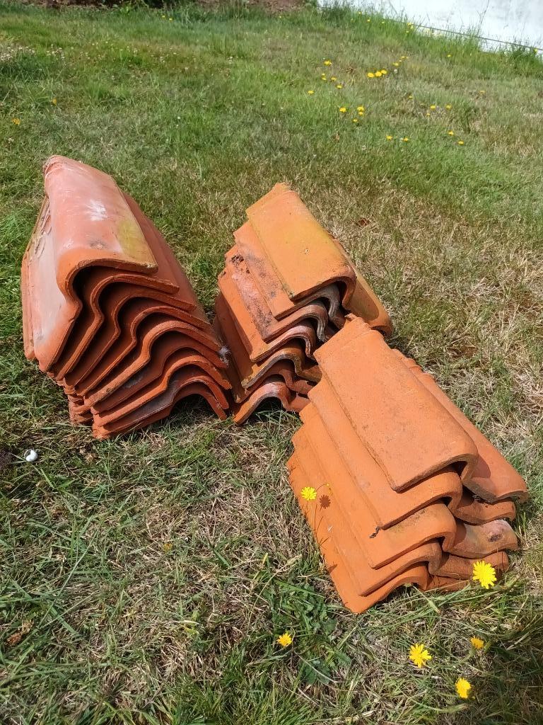 Kantpannen stormpan, Doe-het-zelf en Bouw, Dakpannen en Dakbedekking, Ophalen, Steen of Klei, Zo goed als nieuw, Dakpannen