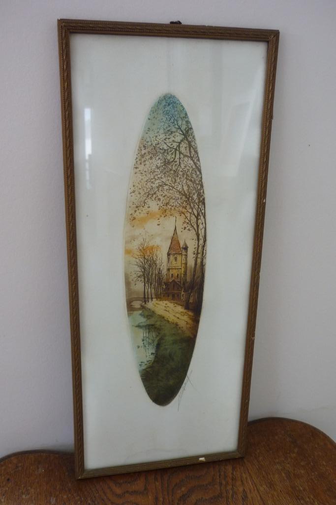 Gekleurde ets, Antiek en Kunst, Kunst | Etsen en Gravures, Ophalen of Verzenden