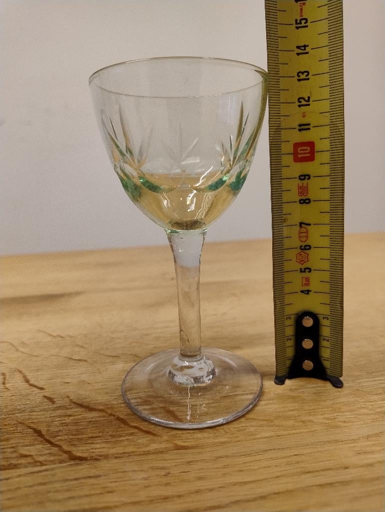 12 verres à porto en cristal vintage (Françe) (4 €/pièce), Antiquités & Art, Enlèvement