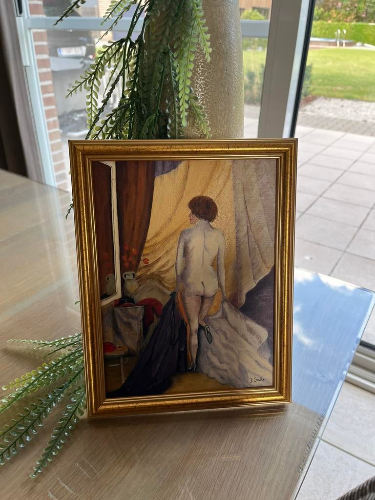 Prachtig schilderijtje in prima staat; j. Smits, Antiek en Kunst, Ophalen of Verzenden