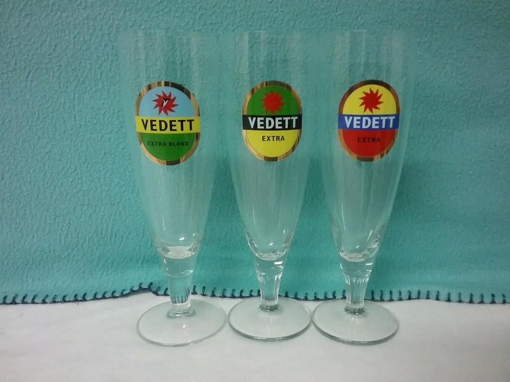 Vedett bierglazen, Ophalen of Verzenden, Zo goed als nieuw