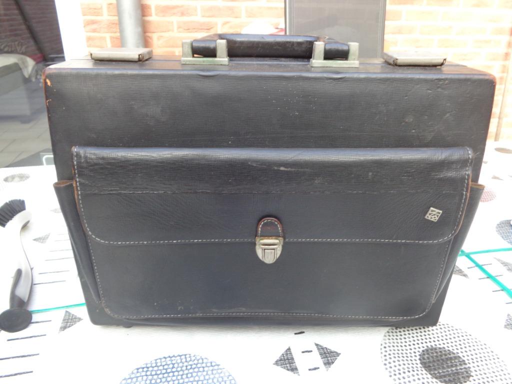 Mallette sécurisée noire, Moins de 30 cm, Cuir, Enlèvement ou Envoi, 50 cm ou plus