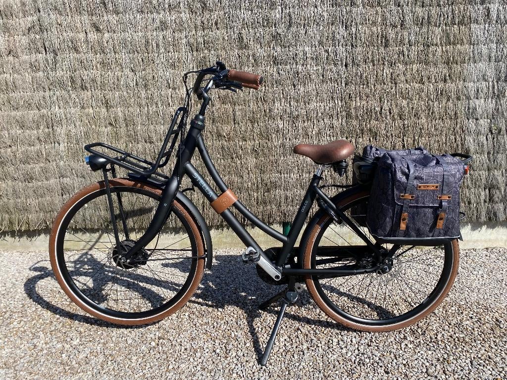 Zwart-bruine, moderne elektrische damesfiets - Stella Bikes, Autres marques, Vitesses, Comme neuf, Enlèvement