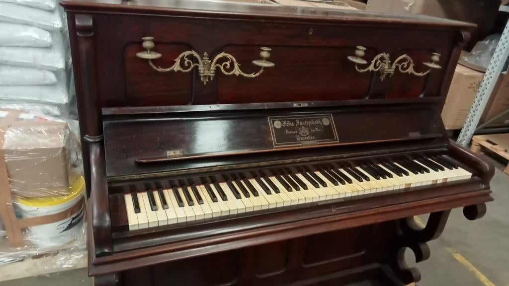buffetpiano "Jastrzebski, Félix", Muziek en Instrumenten, Ophalen, Gebruikt, Bruin, Piano