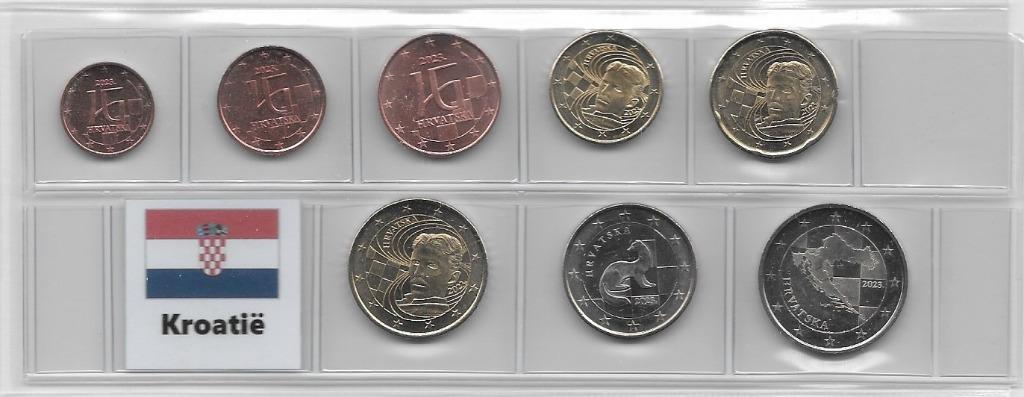 Série de pièces en euros Croatie 2023 sous housse de protect, Enlèvement ou Envoi