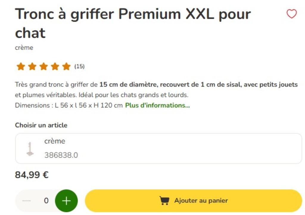 Tronc à griffer pour chat Premium XXL pour chat NEUF, Animaux & Accessoires, Enlèvement, Neuf