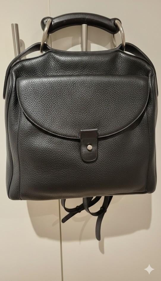 Buitenkans. Zeldzame Delvaux rugzak Enigma, Enlèvement ou Envoi, Comme neuf, Noir, Autres types