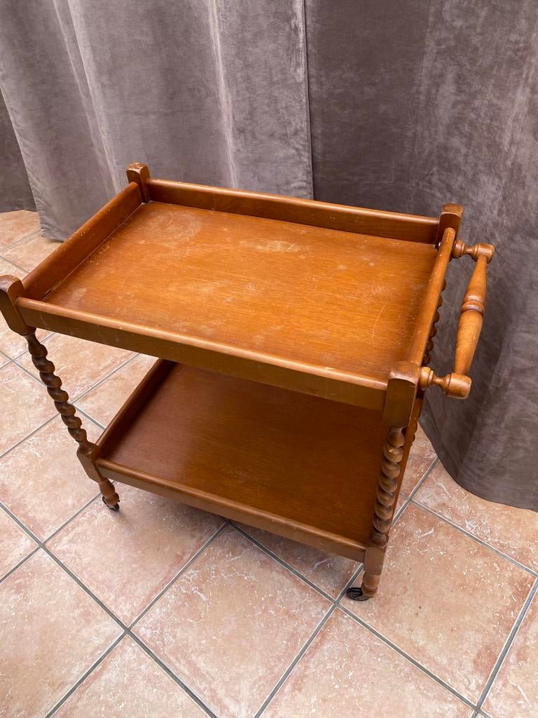 Déserte en bois sur roulettes, Enlèvement, Comme neuf