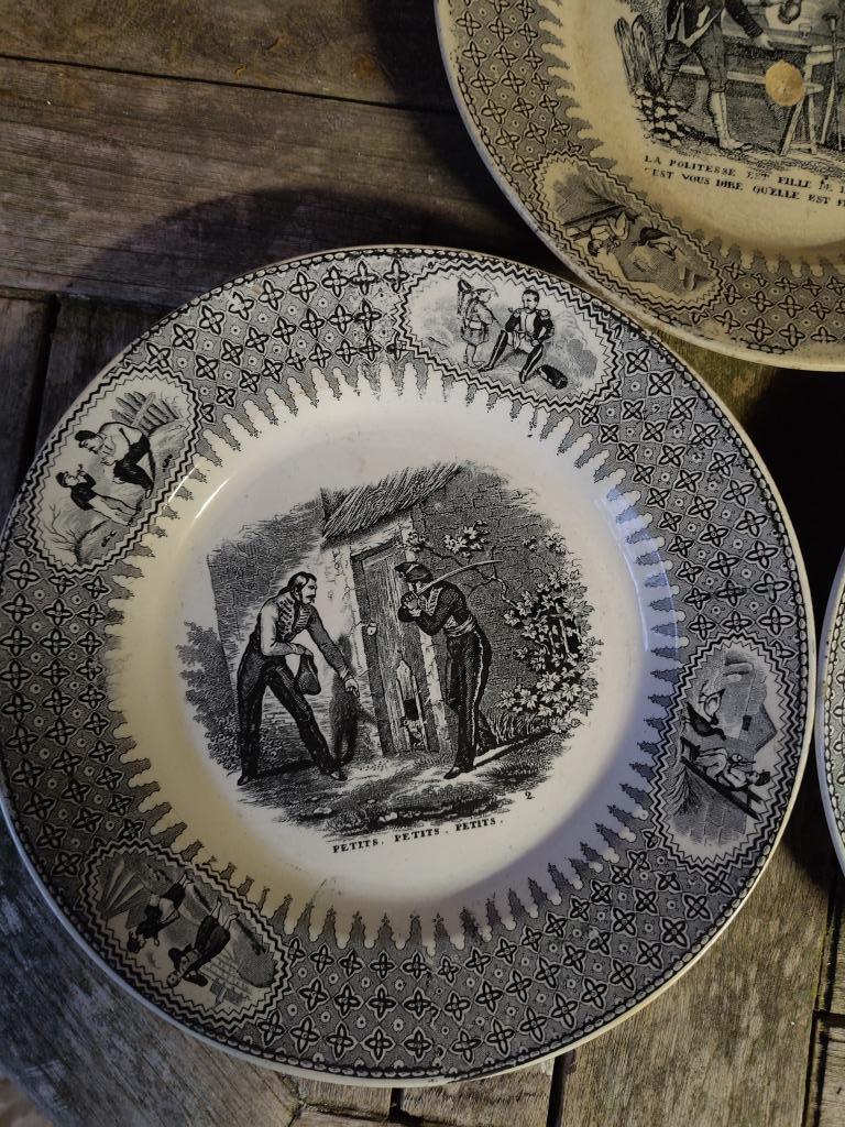 Assiette ancienne Mouzin Lecat Wasmuel, Antiquités & Art, Enlèvement ou Envoi