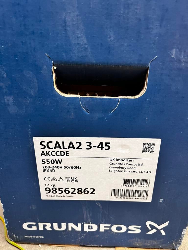 Scala2 3-45 grundfos pomp, Ophalen, Nieuw