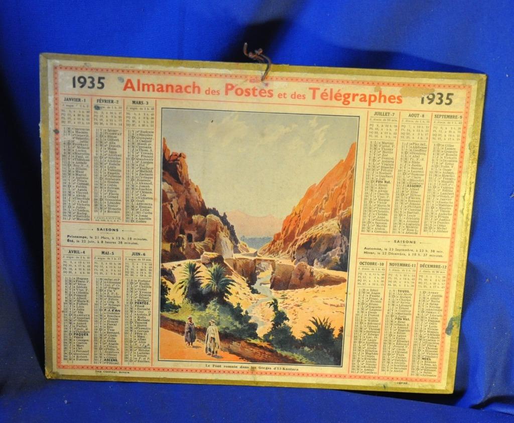 calendrier almanach des  PTT de 1935, Collections, Enlèvement ou Envoi, Utilisé