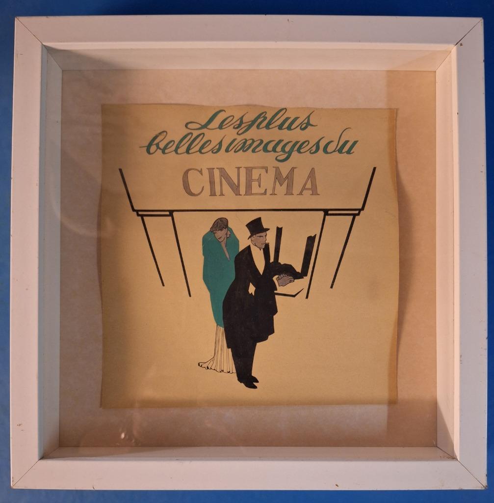 « Les plus belles images du cinéma » - dessin art déco, Antiquités & Art, Art | Peinture | Classique, Enlèvement