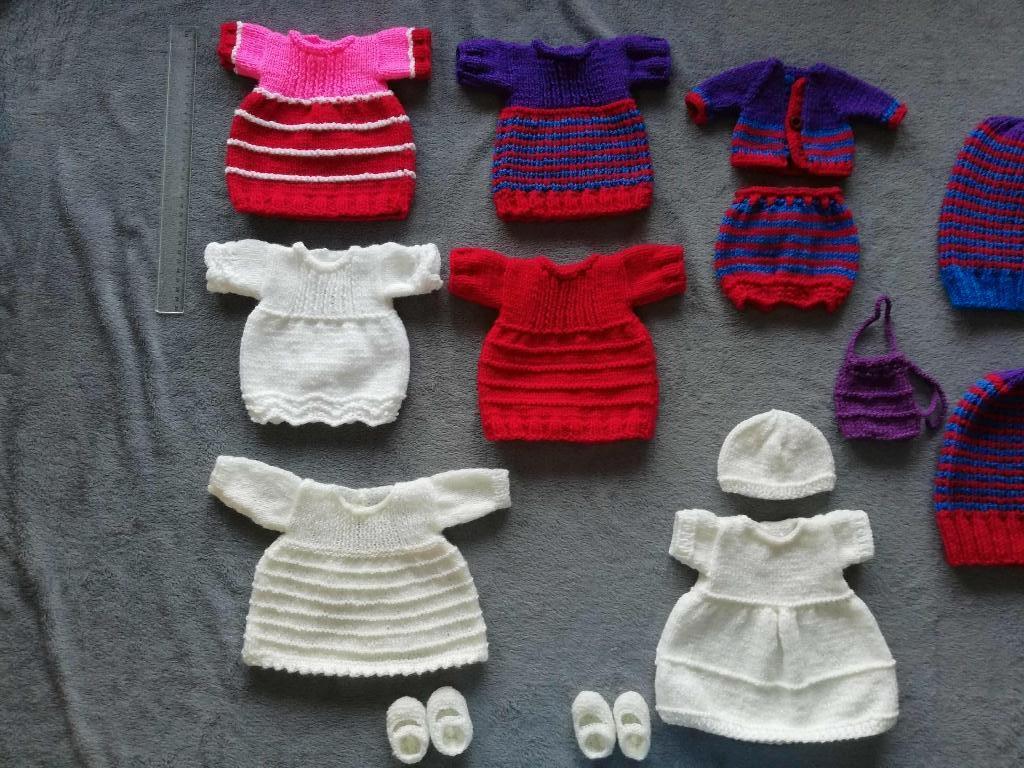 Poppenjurken, setje, kleuren leren, mutsen, nieuw, Ophalen of Verzenden, Nieuw, Breien, Naald