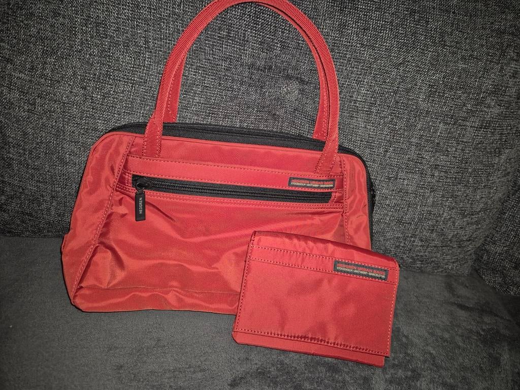 Hedgren set: Rode handtas + bijpassende portemonnee, Handtassen en Accessoires, Tassen | Damestassen, Ophalen, Handtas