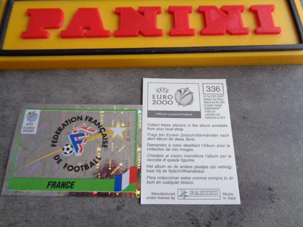 PANINI VOETBAL STICKERS EURO 2000 EK embleem FRANCE, Hobby en Vrije tijd, Stickers en Plaatjes, Ophalen of Verzenden
