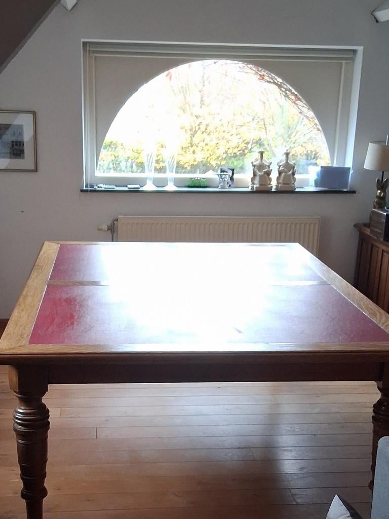 Table de bibliothèque ancienne en chêne anglais, Maison & Meubles, 200 cm ou plus, 150 à 200 cm, Comme neuf, Enlèvement