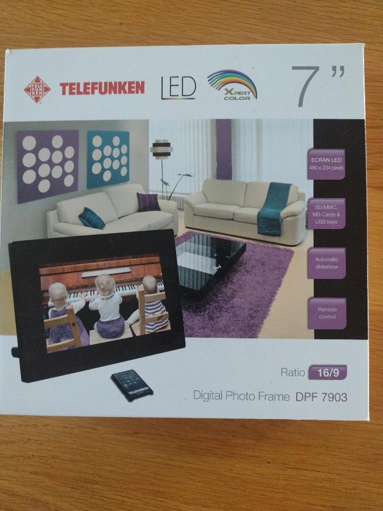 Digitale photo frame telefunken, TV, Hi-fi & Vidéo, Photo | Cadres photos numériques, Enlèvement ou Envoi, Neuf, Plus petit que 8 pouces