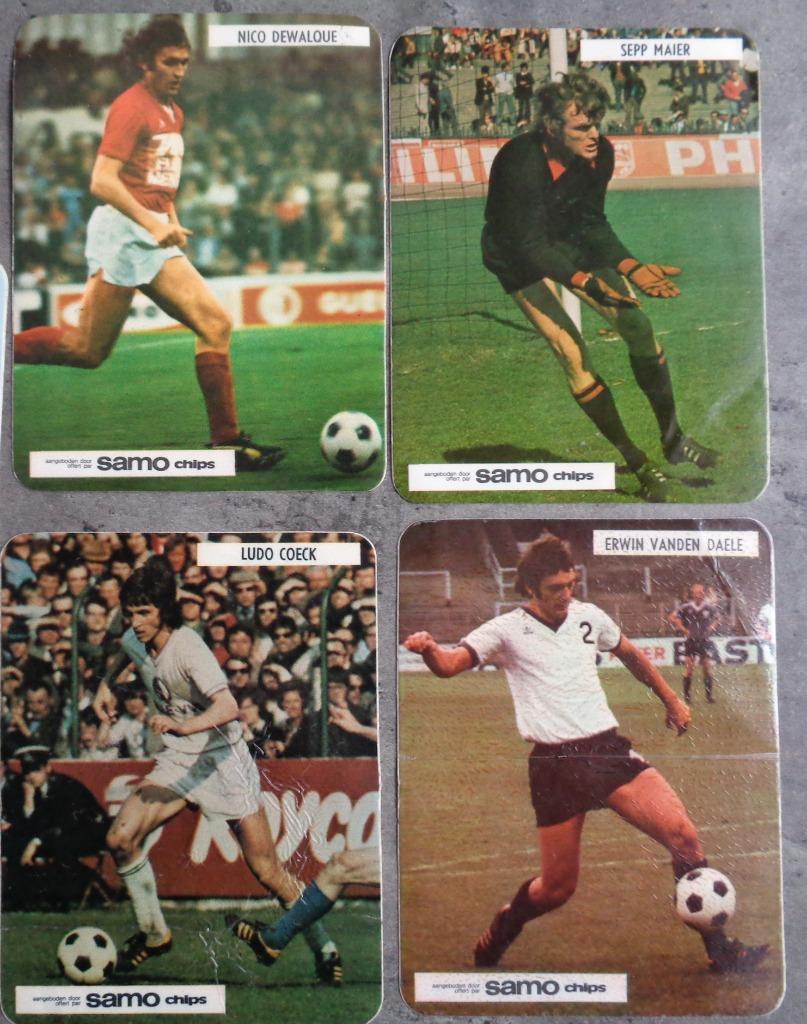 SAMO CHIPS VOETBALLER GROTE STICKERS 4X COECK, Verzenden