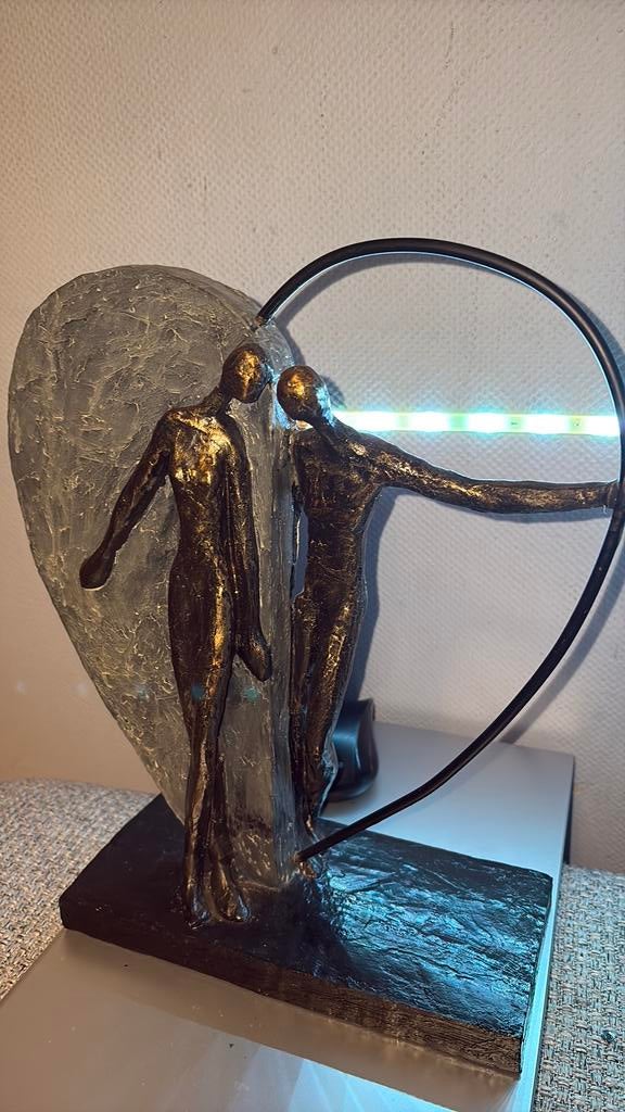 Bronzen liefdespaar, Huis en Inrichting, Ophalen of Verzenden, Zo goed als nieuw