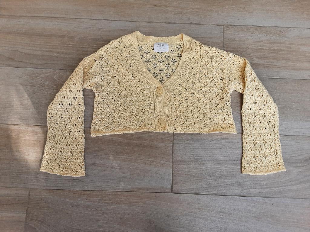 Zo goed als Nieuw: Meisjes gilet maat 140 *Zara*, Enlèvement ou Envoi, Pull ou Veste, Comme neuf, Zara