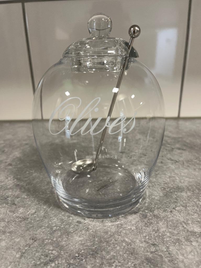Glazen olijvenpot Riviera Maison, Huis en Inrichting, Woonaccessoires | Overige, Ophalen, Nieuw